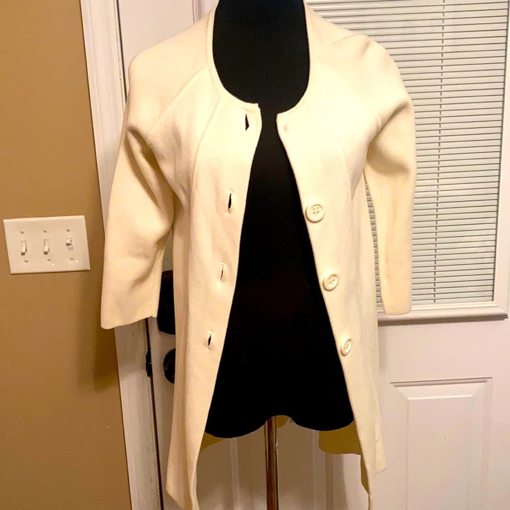 Liz Claiborne cream button down cardigan